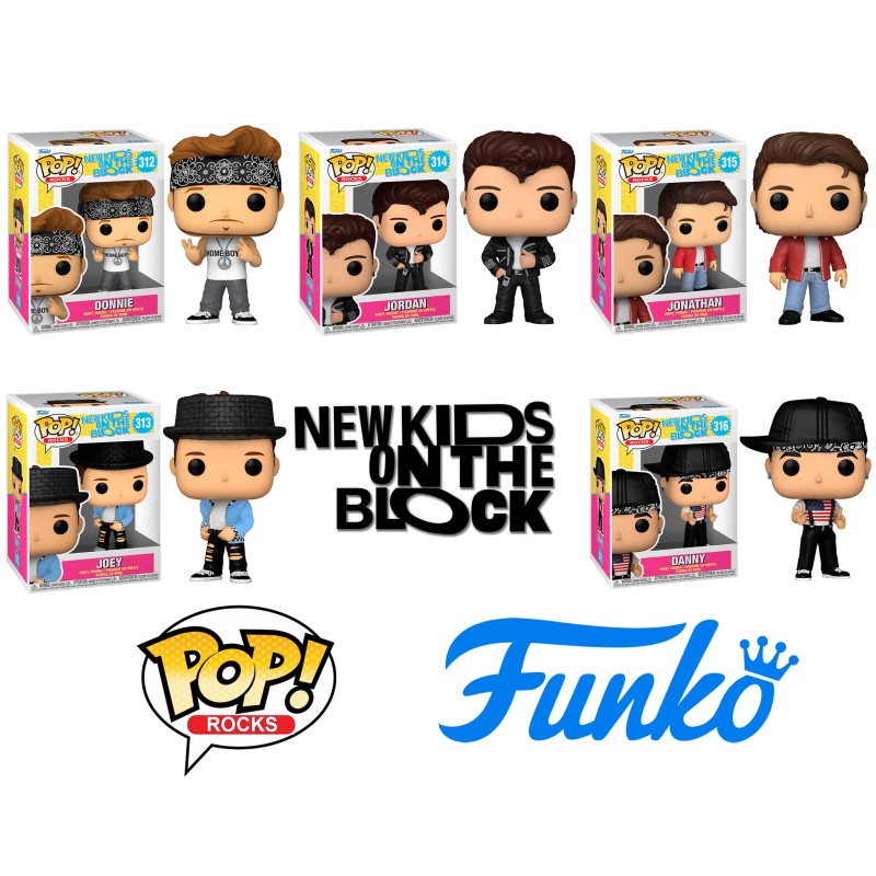 Funko Pop Rocks NKOTB New Kids On The Block Set Completo 312 313 314 315 316