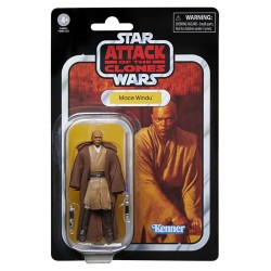 Vc35 Mace Windu Action Figure 3"3/4 Star Wars The Vintage Collection Attack Of The Clones F4495